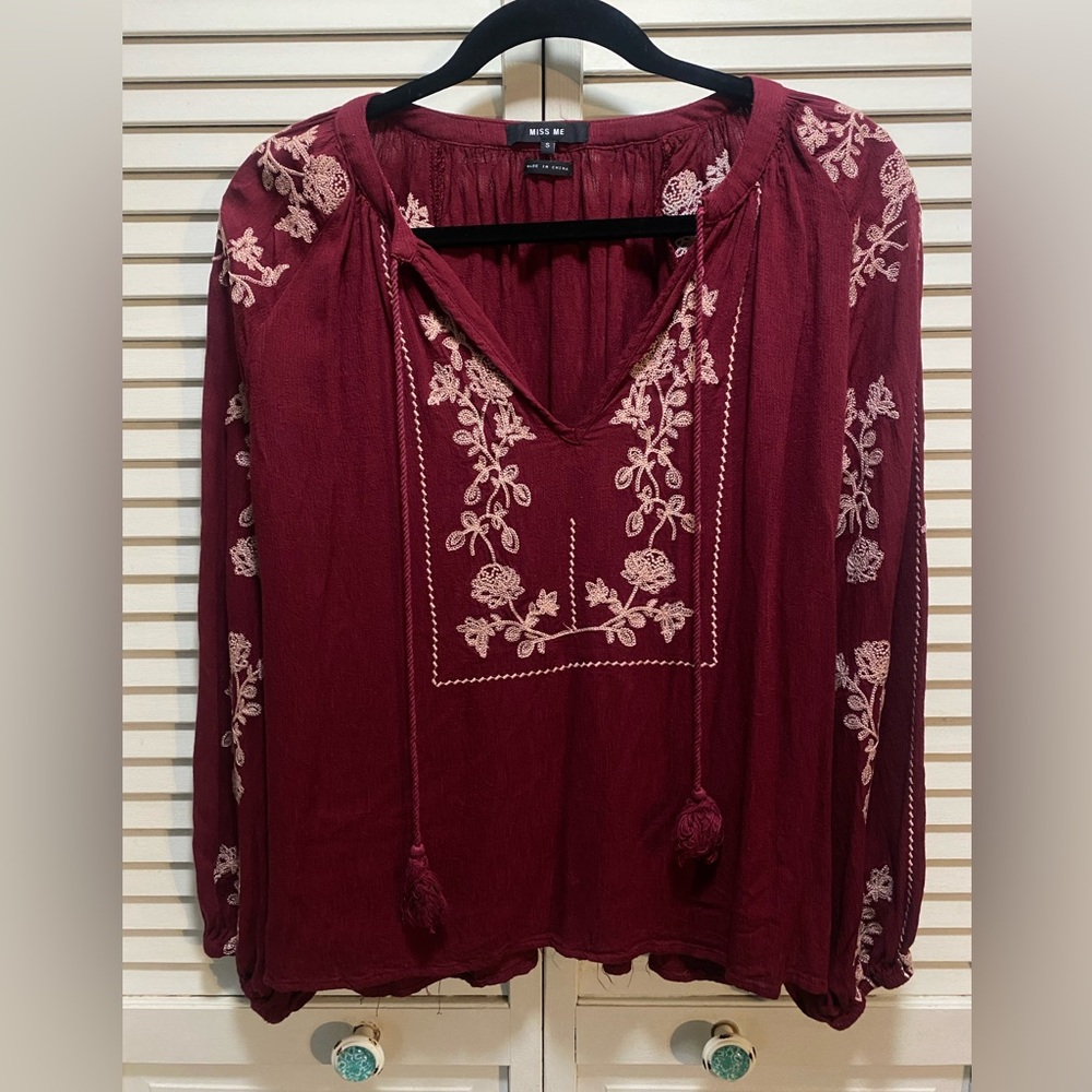 MISS ME BOHO TOP SZ S
